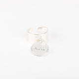 Bague - Pierre de lune - Plaqué argent - LOVE