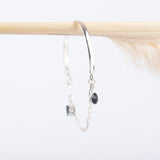 Bracelet - Demi jonc - Onyx - Argent - NINA