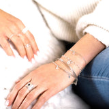 Bracelet - Demi jonc - Pierre de Lune - Argent - NINA