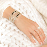 Bracelet - Perle - Cristaux - Blanc - Argent -  SUBTIL
