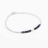 Bracelet - Perle - Cristaux - Bleu roi - Argent - SUBTIL