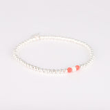 Bracelet - Perle - Cristaux - Corail - Argent - INCONTOURNABLE