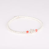 Bracelet - Perle - Cristaux - Corail - Argent - INCONTOURNABLE