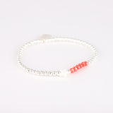 Bracelet - Perle - Cristaux - Corail - Argent - INCONTOURNABLE