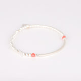 Bracelet - Perle - Cristaux - Corail - Argent - INCONTOURNABLE