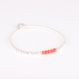 Bracelet - Perle - Cristaux - Corail - Argent - INCONTOURNABLE