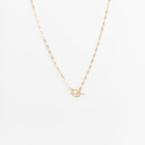 Collier - Chaine rectangle - Fermoir T - Plaqué or - MIA