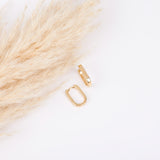 Boucles d'oreilles - Ovales - Grande - Plaqué or - JUNE