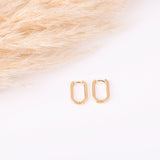 Boucles d'oreilles - Ovales - Grande - Plaqué or - JUNE