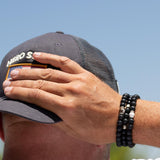 Bracelet homme - Pierre de lave & Magnésite - Argent - CANOPUS