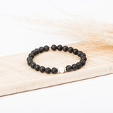 Bracelet homme - Pierre de lave & Magnésite - Argent - CANOPUS