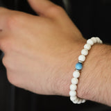 Bracelet homme - Magnésite & Apatite - Argent - ALHENA