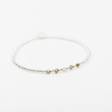 Bracelet - Perle - Cristaux - Doré - Argent - SUBTIL