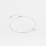 Bracelet - Maillon diamanté - Agate blanche - Argent - LILY