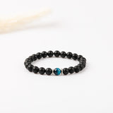 Bracelet homme - Onyx - Oeil du tigre - Argent - IZAR