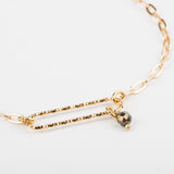 Bracelet - Maillon diamanté - Pyrite - Plaqué or - LILY