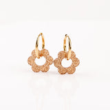 Boucles d'oreilles - Acier inoxydable - Paillettes - FLEUR XL