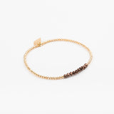 Bracelet - Perle - Cristaux - Choco - Plaqué or - SUBTIL