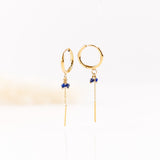 Boucles d'oreilles - Lapis - Acier inoxydable - MARGOT