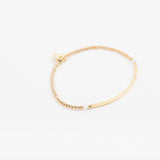 Bracelet - Perle - Cristaux - Blanc - Plaqué or - SUBTIL