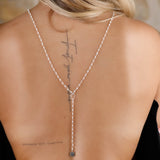 Collier de dos - Pierre de lune - Argent - ESSENTIEL