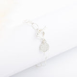 Bracelet - Chaine - Maille - Fermoir en T - Disque - Argent - DANAÉ