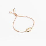 Bracelet - Cordon marron - Plaqué or - OSMOSE