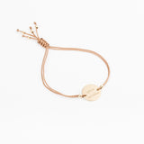 Bracelet - Cordon marron - Plaqué or - OSMOSE