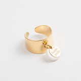 Bague - Nacre - Breloque -Moyenne - Plaqué or - CHLOÉ
