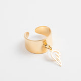 Bague - Nacre - Breloque -Moyenne - Plaqué or - CHLOÉ