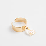 Bague - Nacre - Breloque - Petite - Plaqué or - CHLOÉ
