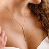 Collier en Y - Perle d'eau douce - Acier Inoxydable - JULIETTE
