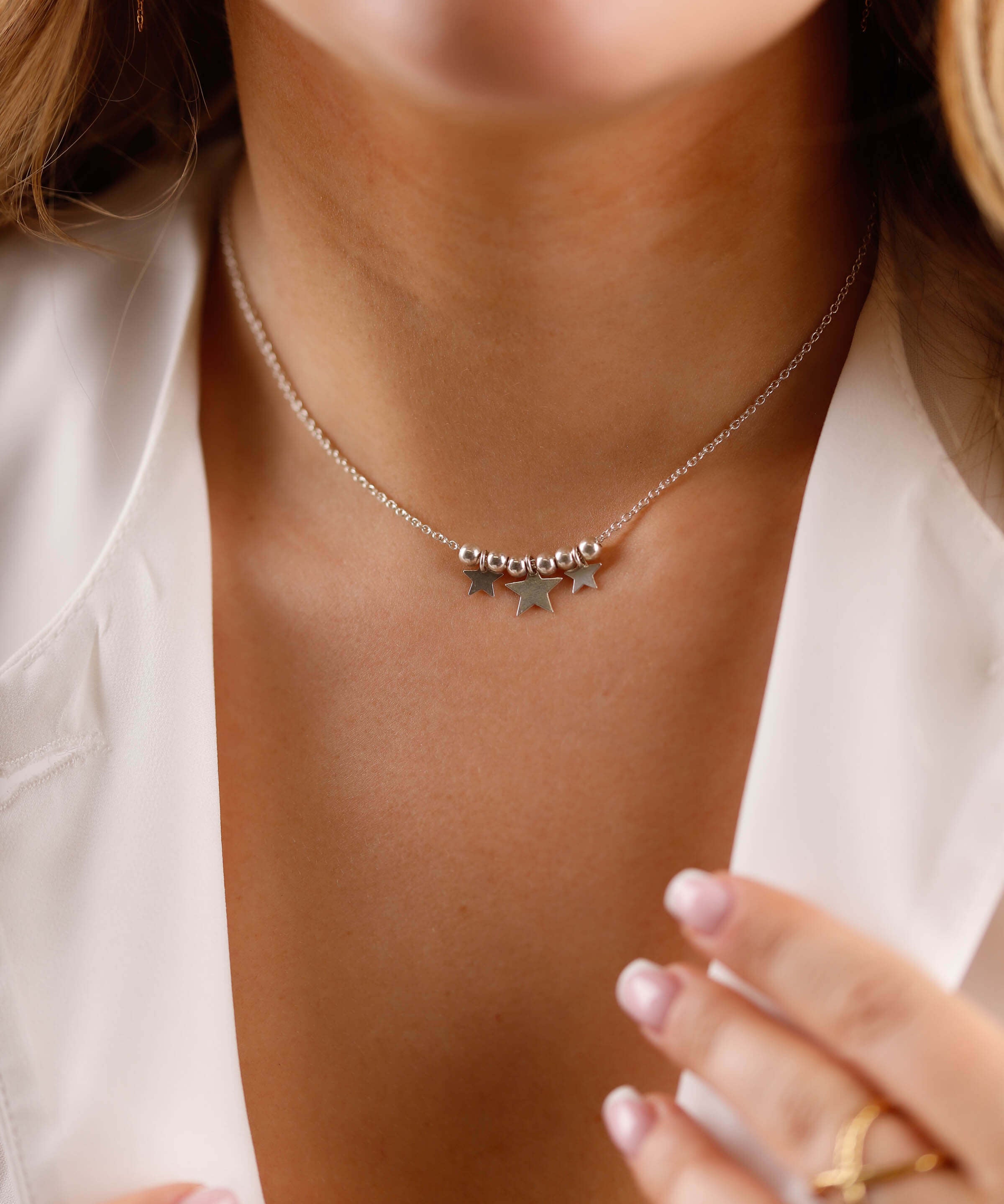collier en argent avec étoile pour femme 