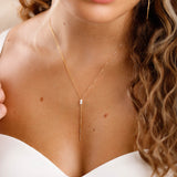 Collier en Y - Perle d'eau douce - Acier Inoxydable - JULIETTE