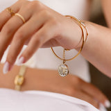 bracelet jonc en acier inoxydable pour femme