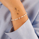 bracelet en perle d'argent 925 et de nacre pour femme