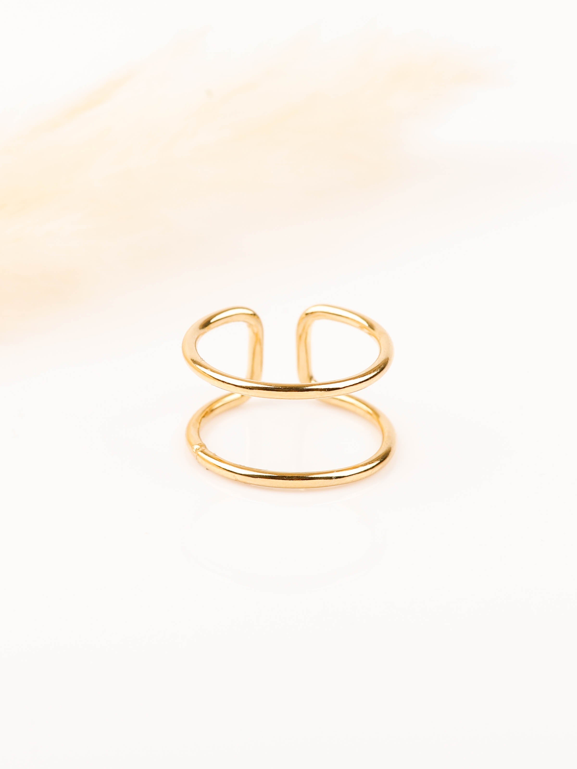 bague en acier inoxydable réglable pour femme 