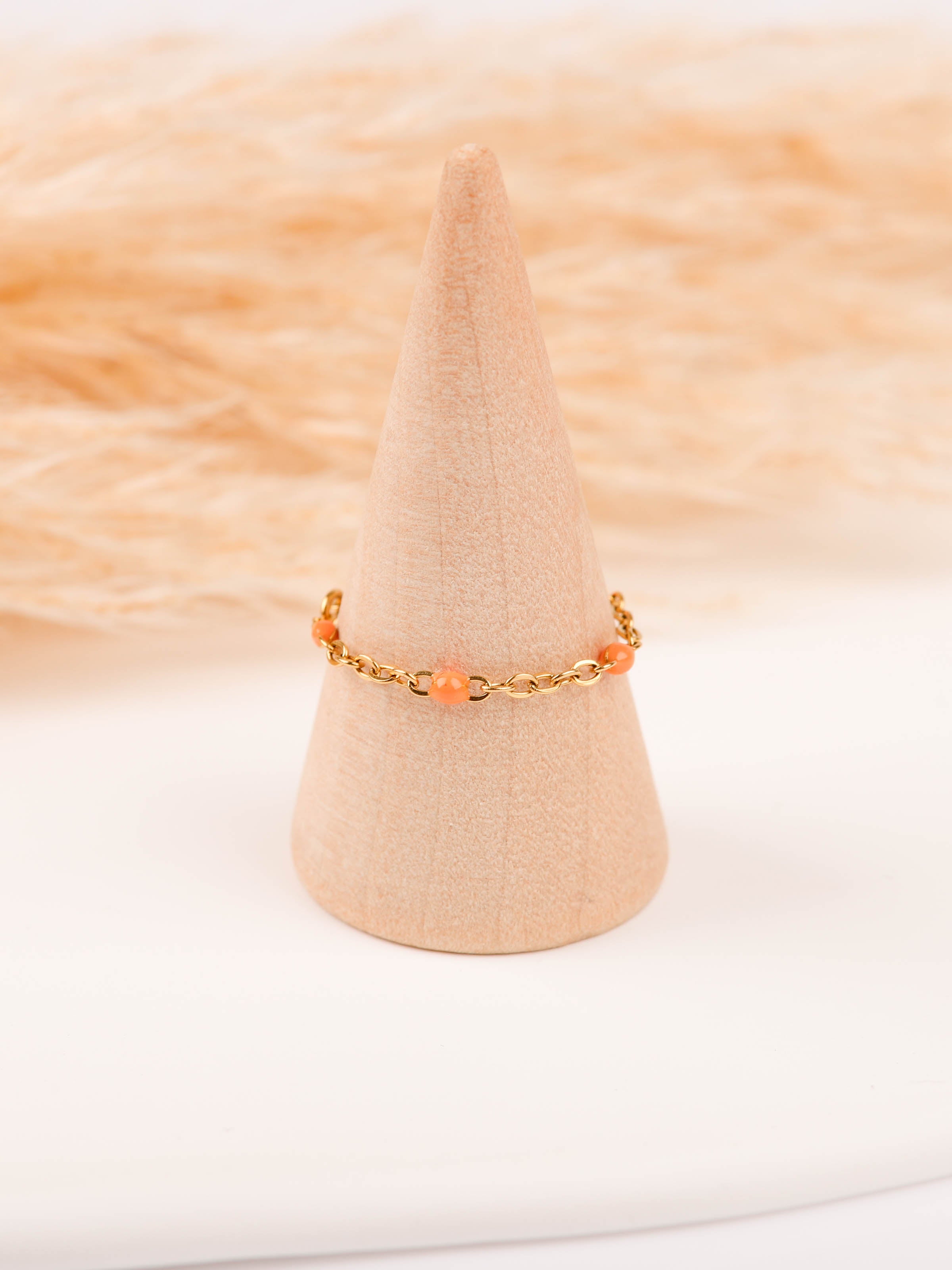 bague en acier inoxydable et résine pour femme 