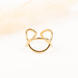 bague en acier inoxydable réglable pour femme 