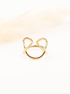 bague en acier inoxydable réglable pour femme 