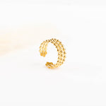 bague en acier inoxydable réglable pour femme 