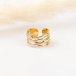 bague acier inoxydable réglable pour femme 