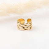 bague acier inoxydable réglable pour femme 