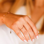 bague en acier inoxydable et résine pour femme 