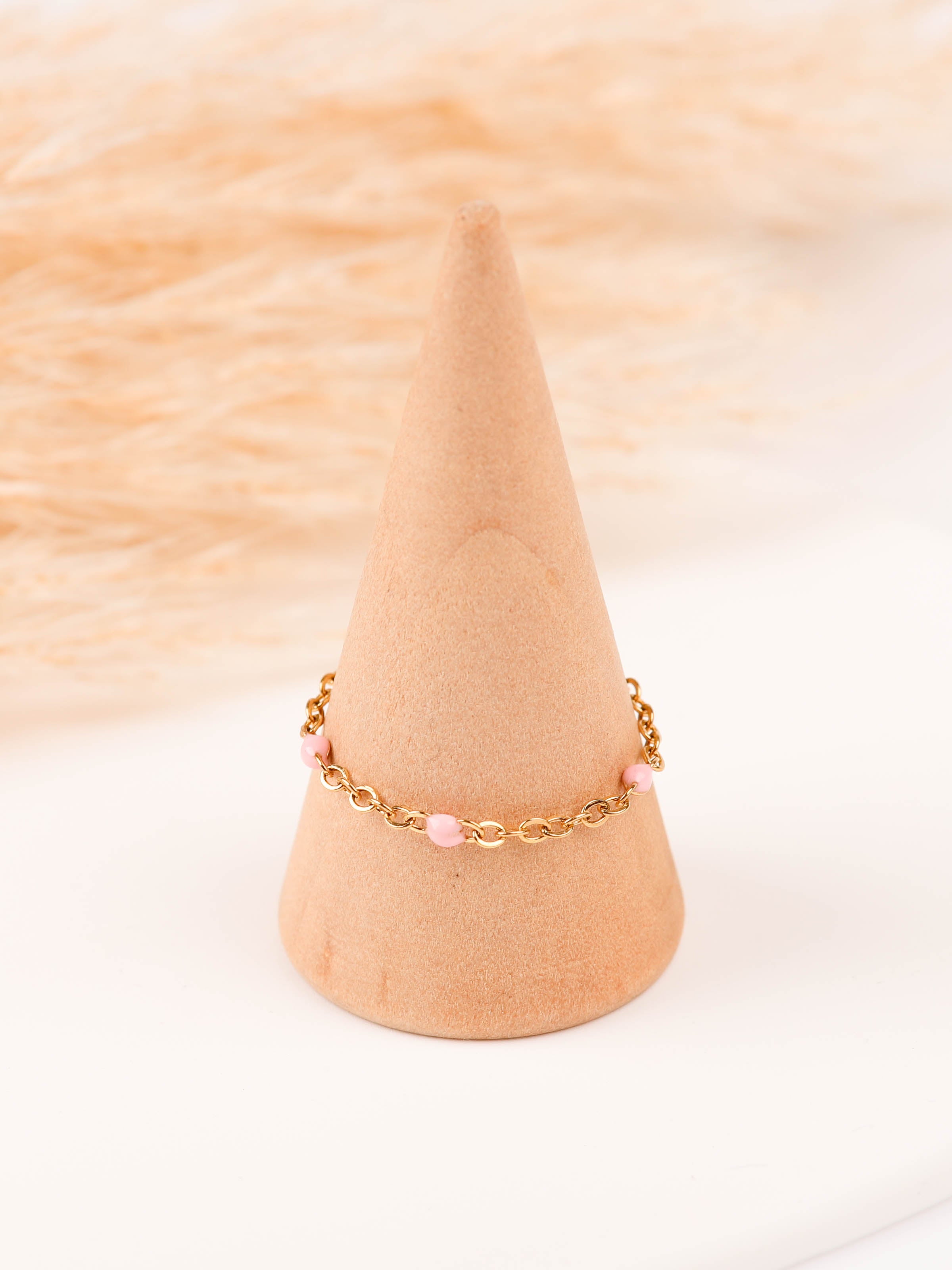 bague en acier inoxydable et résine pour femme 