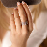 bague semainier en argent 925 pour femme 