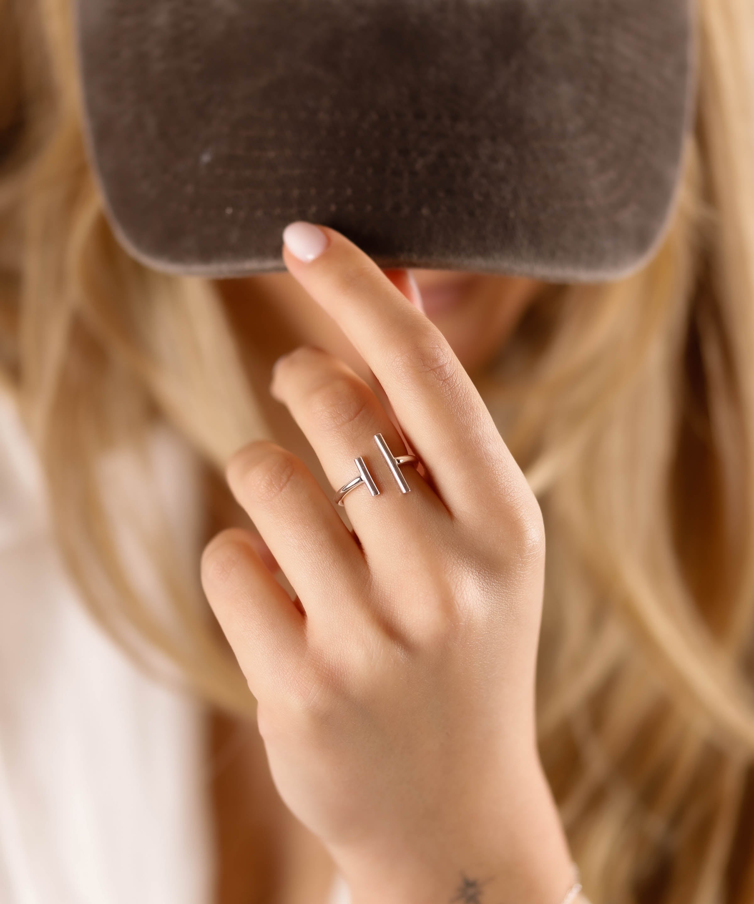 bague en argent 925 réglable pour femme 