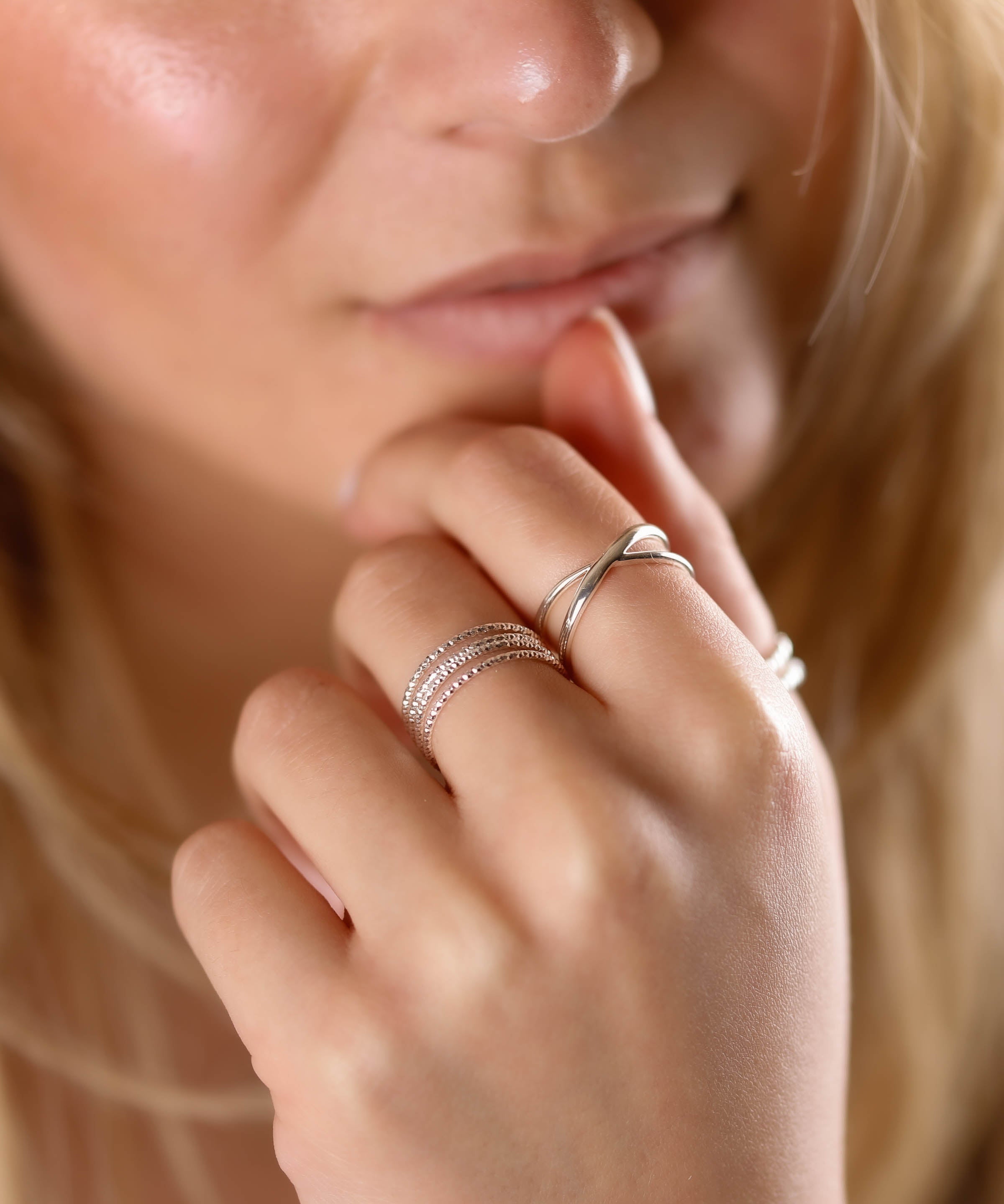 bague en argent 925 réglable pour femme 
