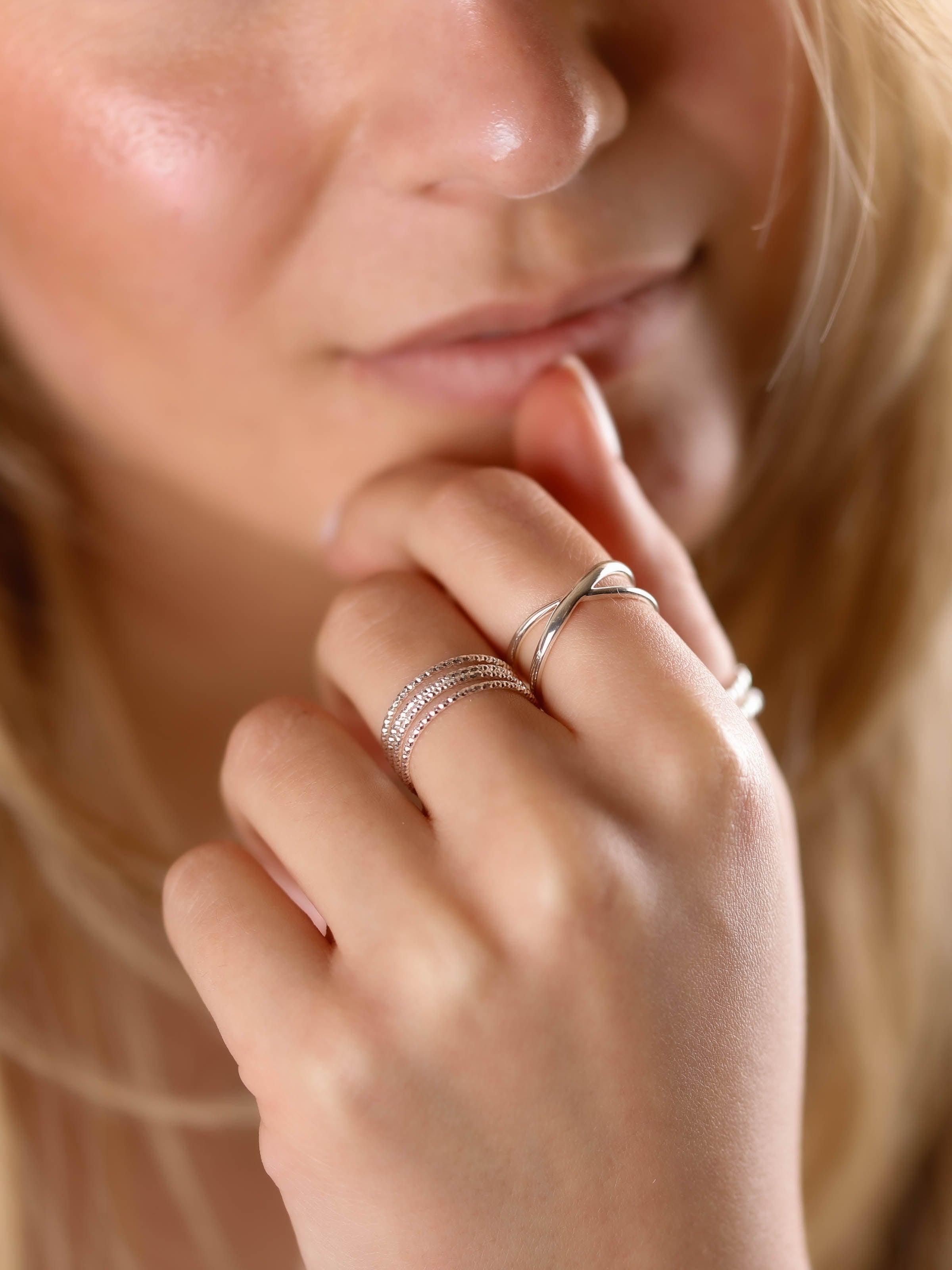 bague en argent 925 réglable pour femme 