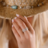 bague en argent 925 réglable pour femme 